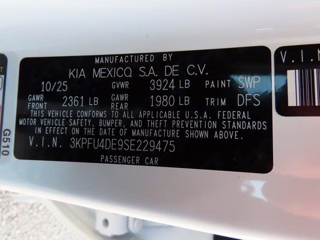 2025 Snow White Pearl Kia K4 EX FWD Sedan