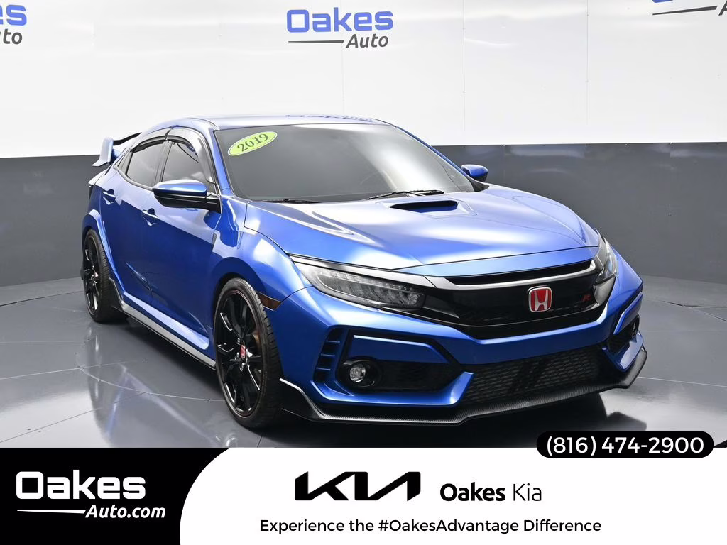 2019 Aegean Blue Metallic Honda Civic Type R Touring FWD Hatchback