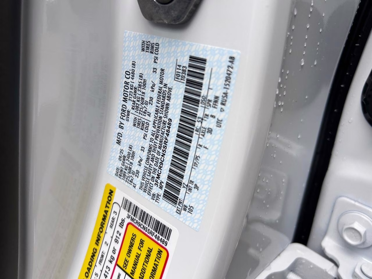 2025 Oxford White Ford Bronco Sport Outer Banks 4X4 SUV