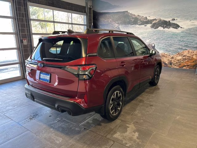 2025 Crimson Red Pearl Subaru Forester Premium AWD SUV