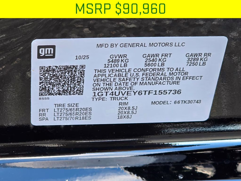 2026 Onyx Black GMC Sierra 3500HD AT4 4X4 Truck