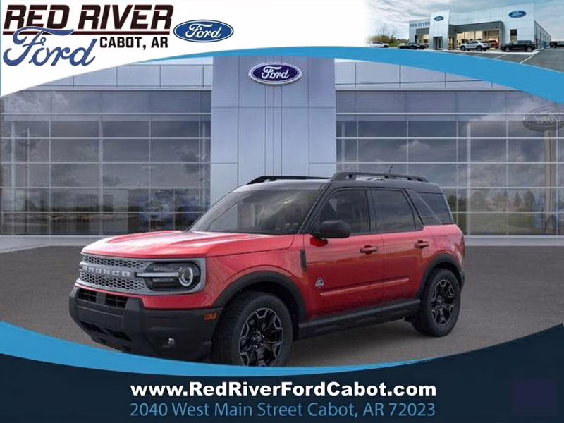 2025 Ruby Red Metallic Tinted Clearcoat Ford Bronco Sport Outer Banks 4X4 SUV