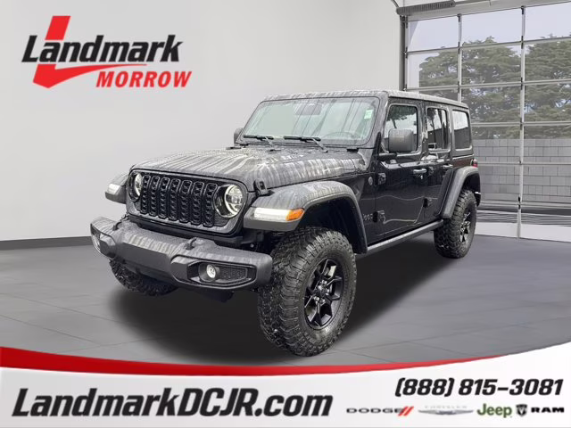 2026 Black Clearcoat Jeep Wrangler Willys 4X4 Convertible