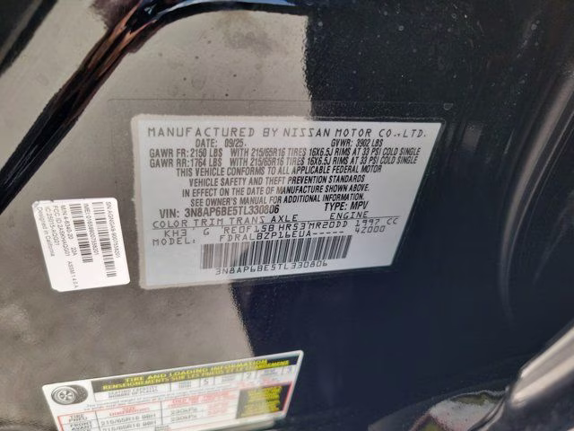 2026 Super Black Nissan Kicks S FWD SUV