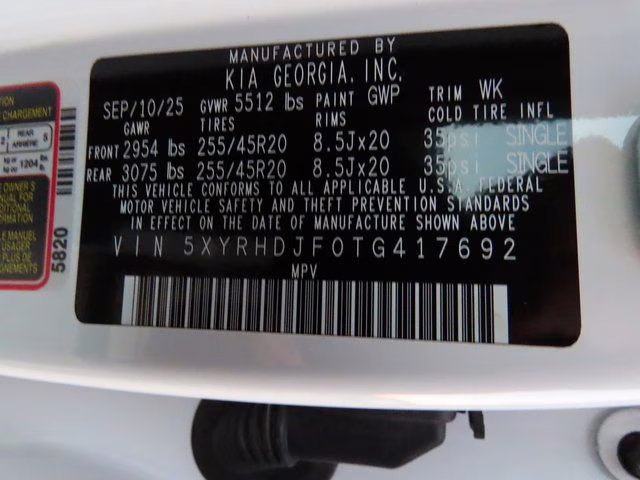 2026 Glacial White Pearl Kia Sorento EX AWD SUV