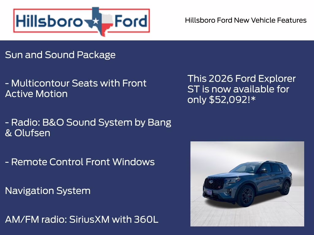 2026 Vapor Blue Metallic Ford Explorer ST 4X4 SUV