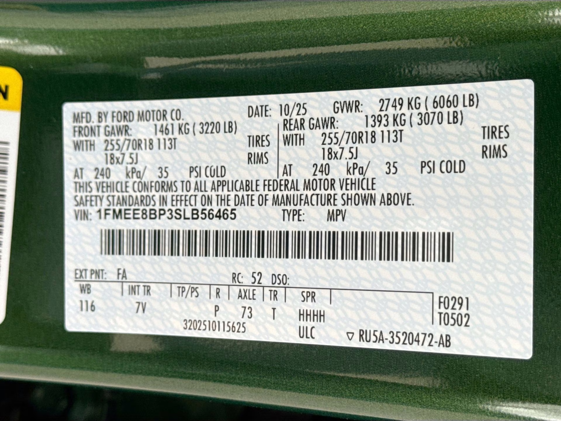 2025 Eruption Green Metallic Ford Bronco Outer Banks 4X4 SUV