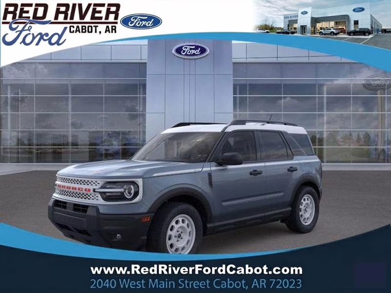 2025 Azure Gray Metallic Tri-Coat Ford Bronco Sport Heritage 4X4 SUV