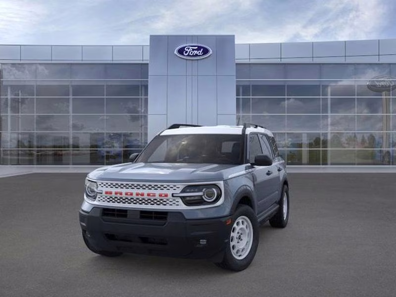 2025 Azure Gray Metallic Tri-Coat Ford Bronco Sport Heritage 4X4 SUV