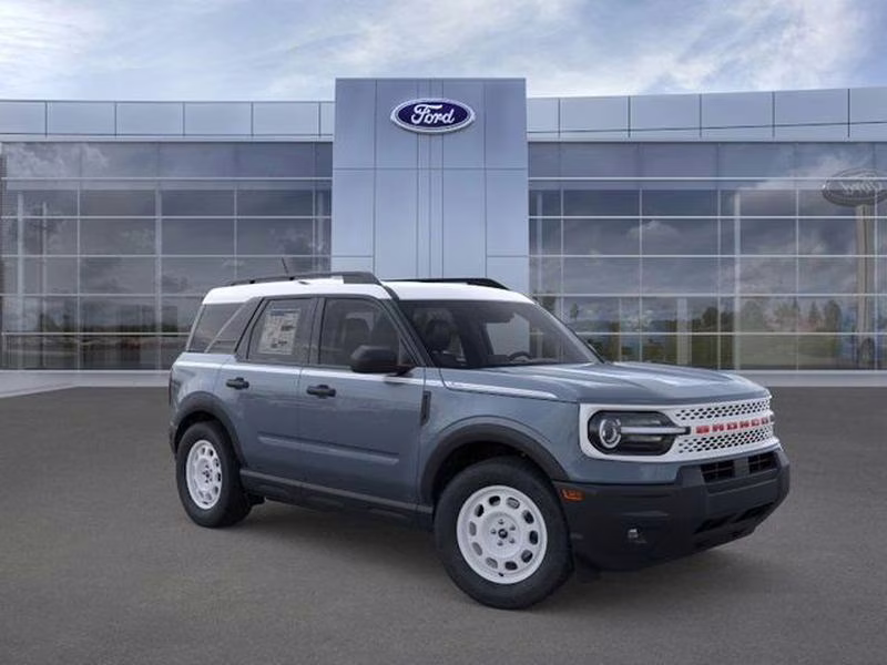 2025 Azure Gray Metallic Tri-Coat Ford Bronco Sport Heritage 4X4 SUV
