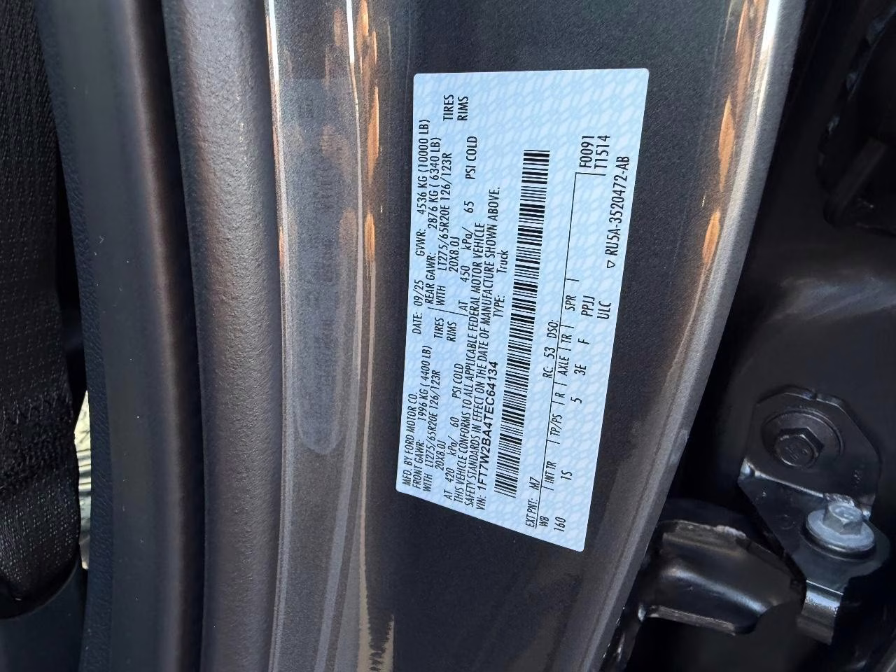 2026 Carbonized Gray Metallic Ford Super Duty F-250 SRW XL 4X4 Truck