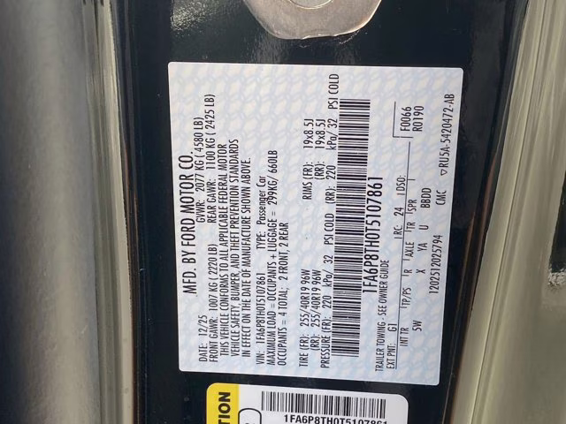 2026 Shadow Black Ford Mustang EcoBoost Premium RWD Coupe