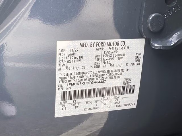 2026 Vapor Blue Metallic Ford Explorer ST-Line RWD SUV