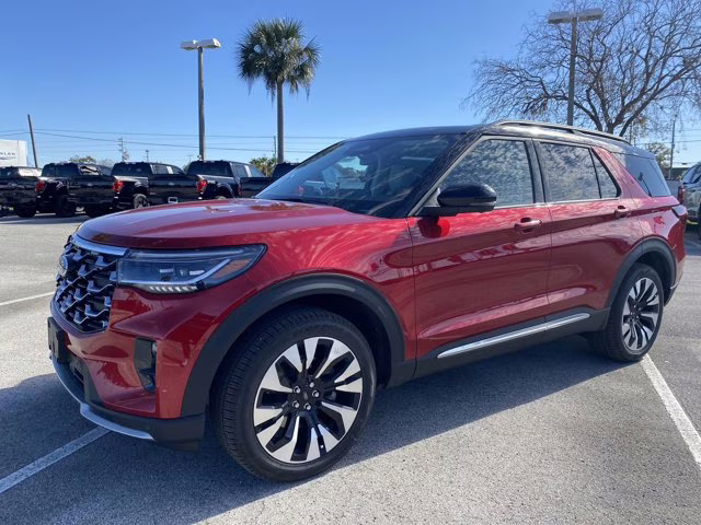 2026 Rapid Red Metallic Tinted Clearcoat Ford Explorer Platinum 4X4 SUV