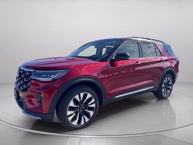 2026 Rapid Red Metallic Tinted Clearcoat Ford Explorer Platinum 4X4 SUV