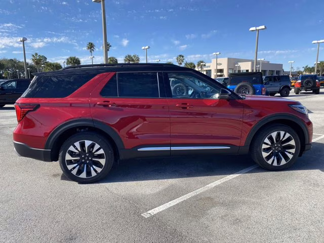 2026 Rapid Red Metallic Tinted Clearcoat Ford Explorer Platinum 4X4 SUV