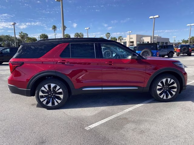 2026 Rapid Red Metallic Tinted Clearcoat Ford Explorer Platinum 4X4 SUV
