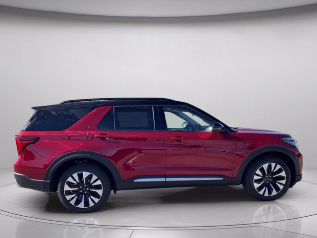 2026 Rapid Red Metallic Tinted Clearcoat Ford Explorer Platinum 4X4 SUV