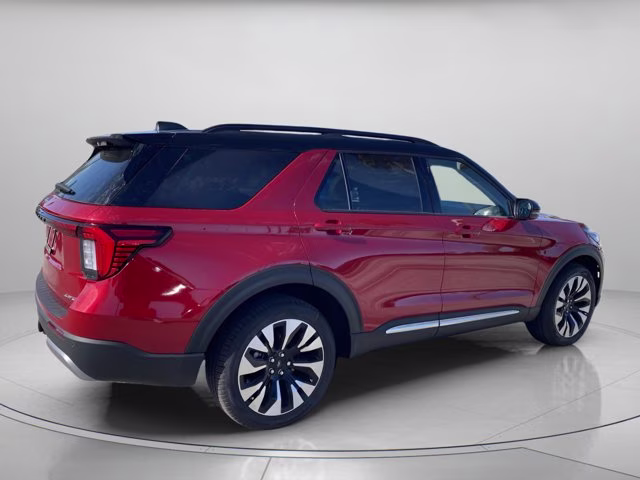 2026 Rapid Red Metallic Tinted Clearcoat Ford Explorer Platinum 4X4 SUV