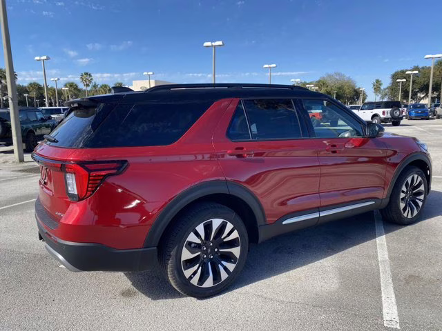 2026 Rapid Red Metallic Tinted Clearcoat Ford Explorer Platinum 4X4 SUV