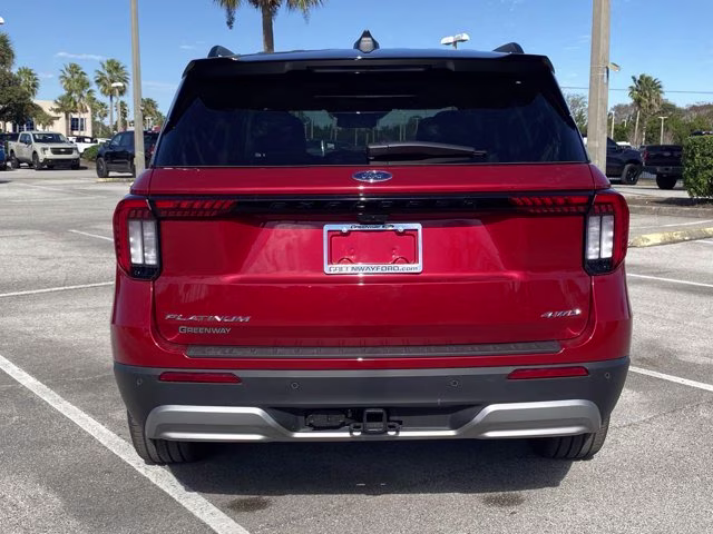 2026 Rapid Red Metallic Tinted Clearcoat Ford Explorer Platinum 4X4 SUV