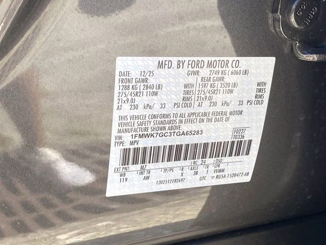 2026 Carbonized Gray Metallic Ford Explorer ST RWD SUV