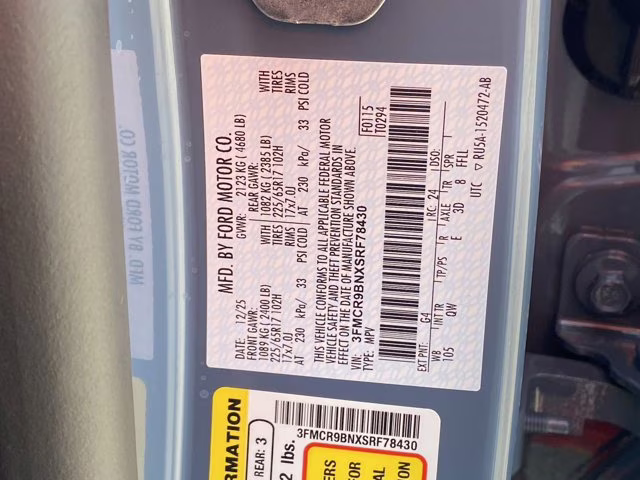 2025 Azure Gray Metallic Tri-Coat Ford Bronco Sport Big Bend 4X4 SUV