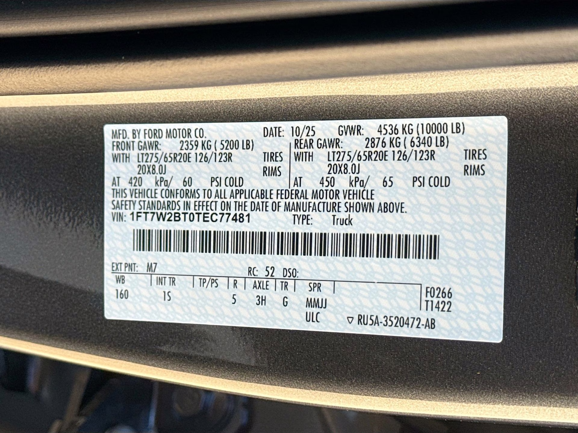 2026 Carbonized Gray Metallic Ford Super Duty F-250 SRW XL 4X4 Truck