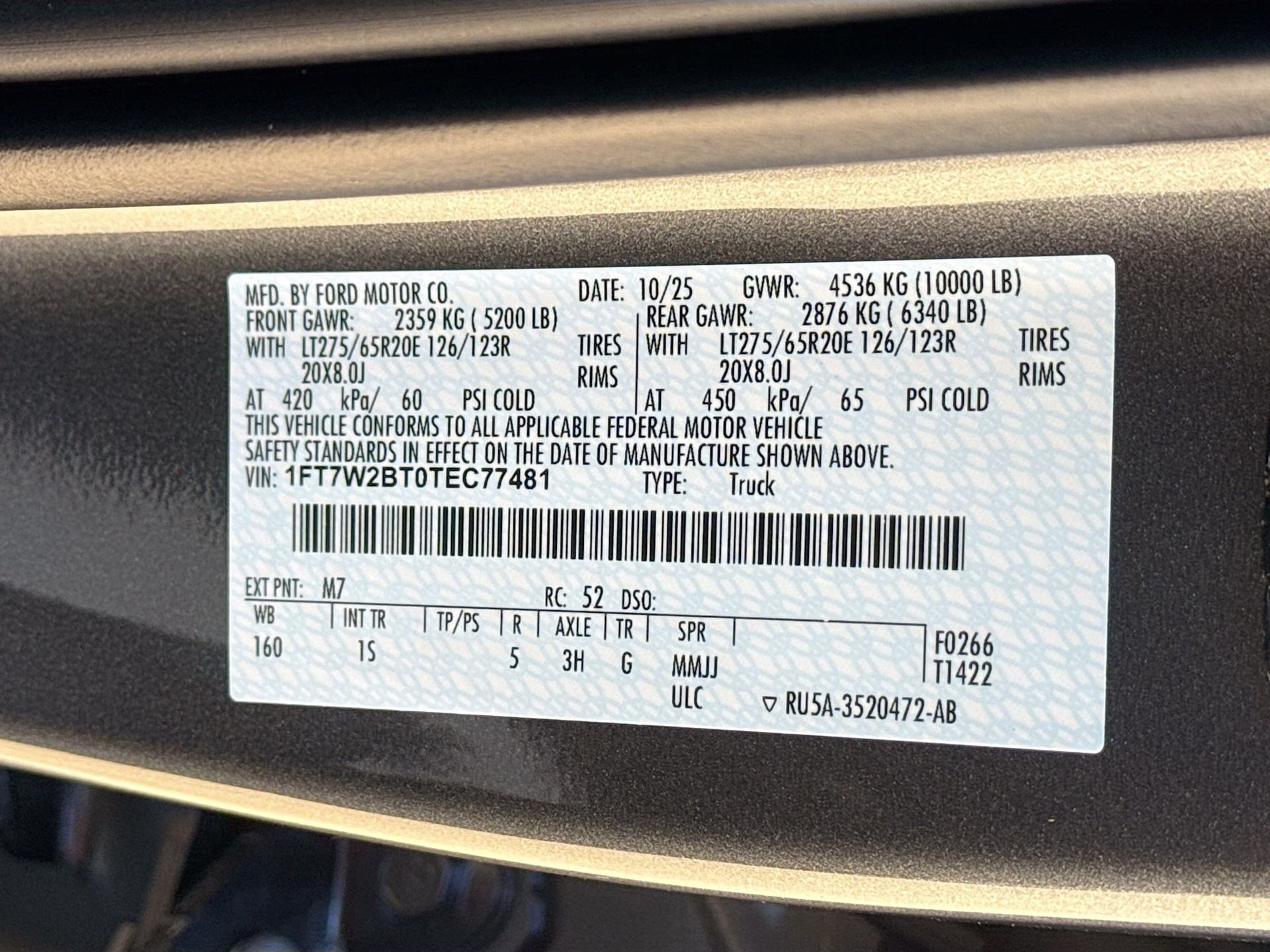 2026 Carbonized Gray Metallic Ford Super Duty F-250 SRW XL 4X4 Truck