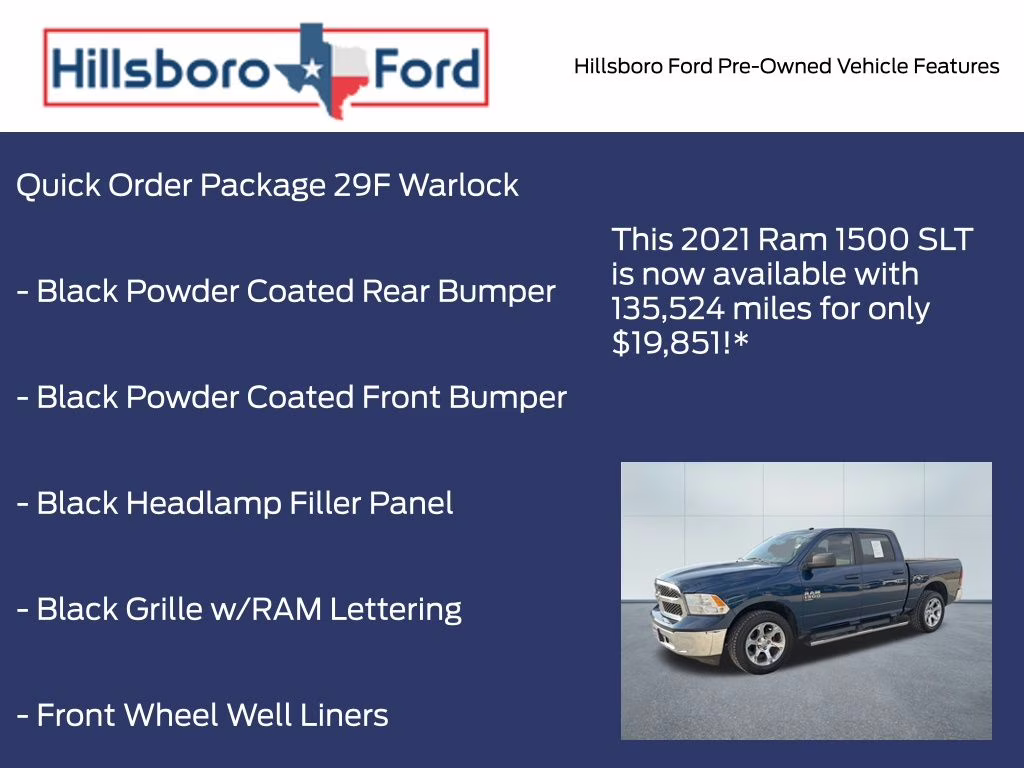 2021 Patriot Blue Pearlcoat Ram 1500 Classic SLT 4X4 Truck