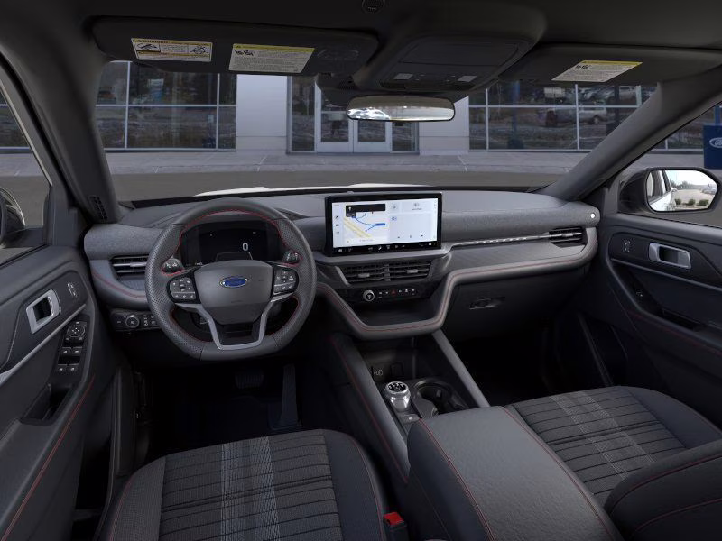 2026 Star White Metallic Tri-Coat Ford Explorer ST-Line 4X4 SUV