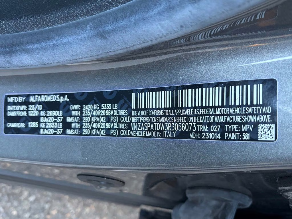 2024 Grigio Ascari Metallic Alfa Romeo Tonale Veloce AWD SUV