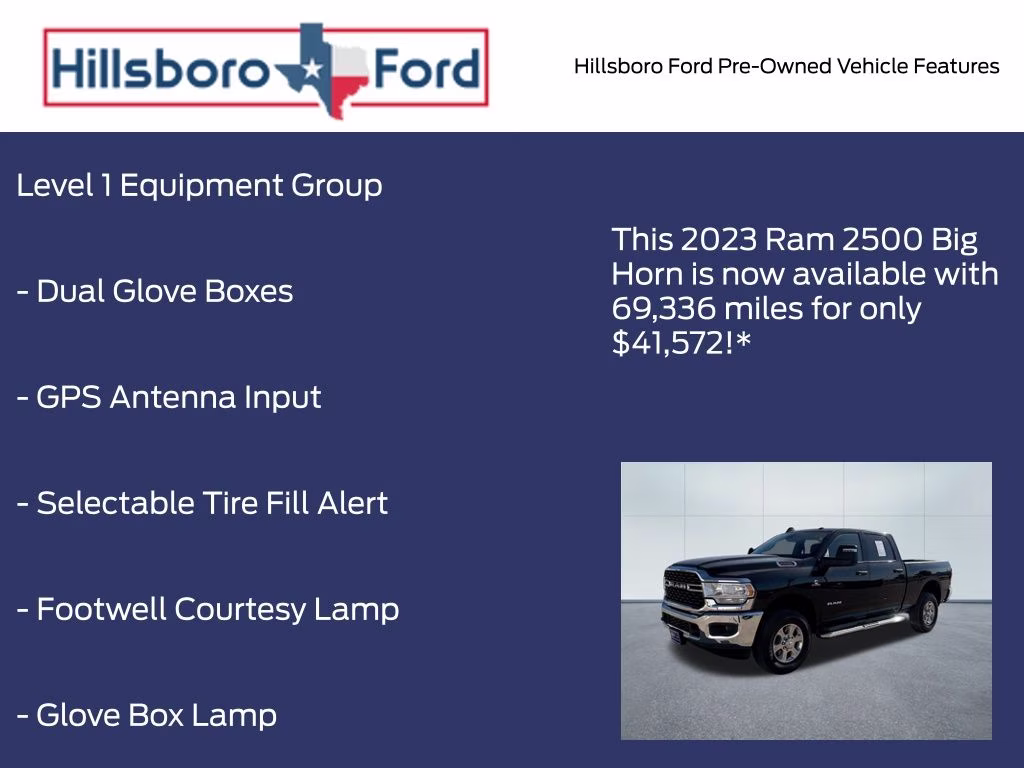 2023 Diamond Black Crystal Pearlcoat Ram 2500 Big Horn 4X4 Truck