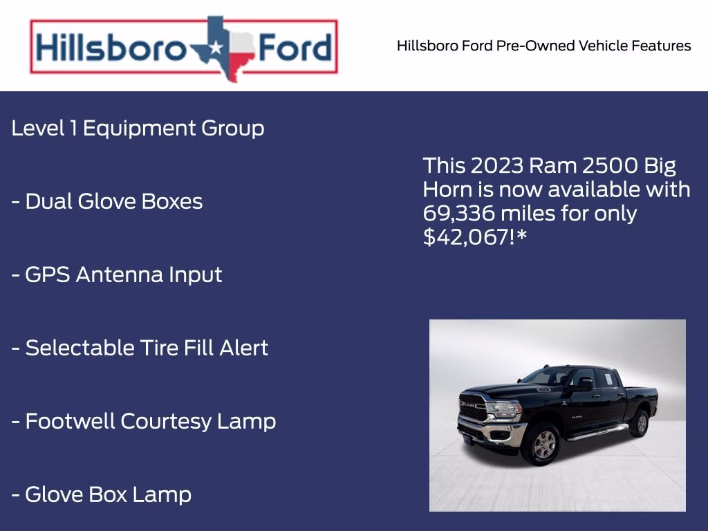2023 Diamond Black Crystal Pearlcoat Ram 2500 Big Horn 4X4 Truck
