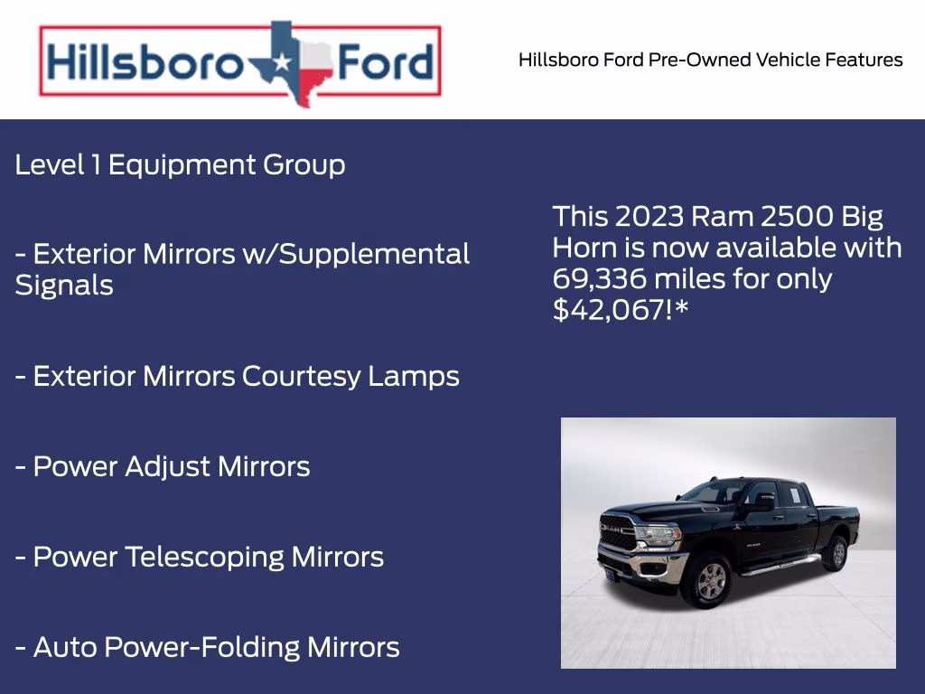 2023 Diamond Black Crystal Pearlcoat Ram 2500 Big Horn 4X4 Truck