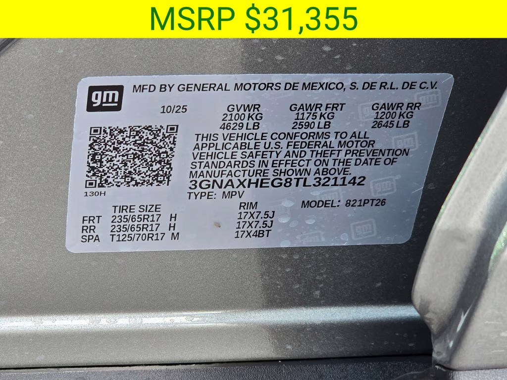 2026 Sterling Gray Metallic Chevrolet Equinox LT FWD SUV