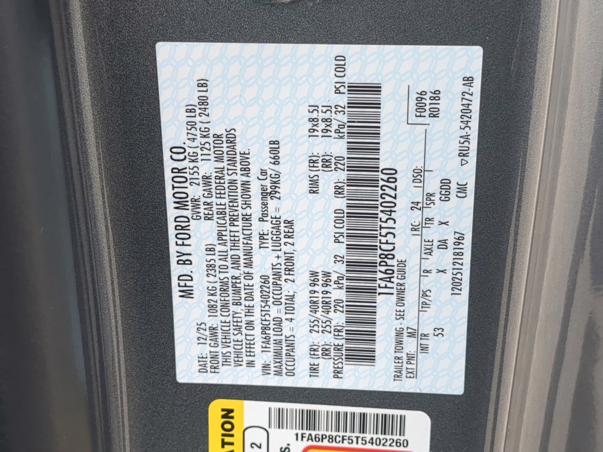 2026 Carbonized Gray Metallic Ford Mustang GT Premium RWD Coupe