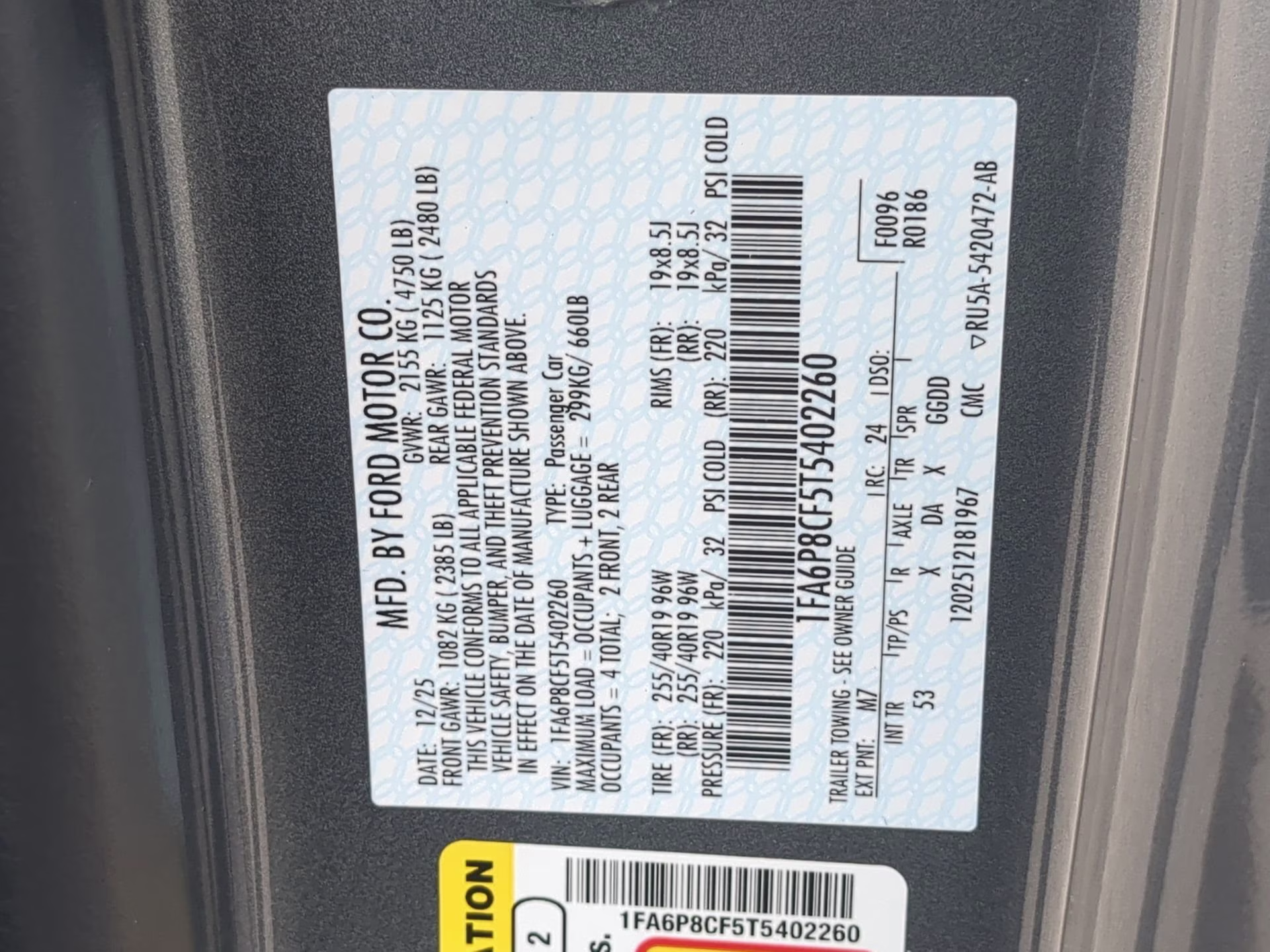 2026 Carbonized Gray Metallic Ford Mustang GT Premium RWD Coupe