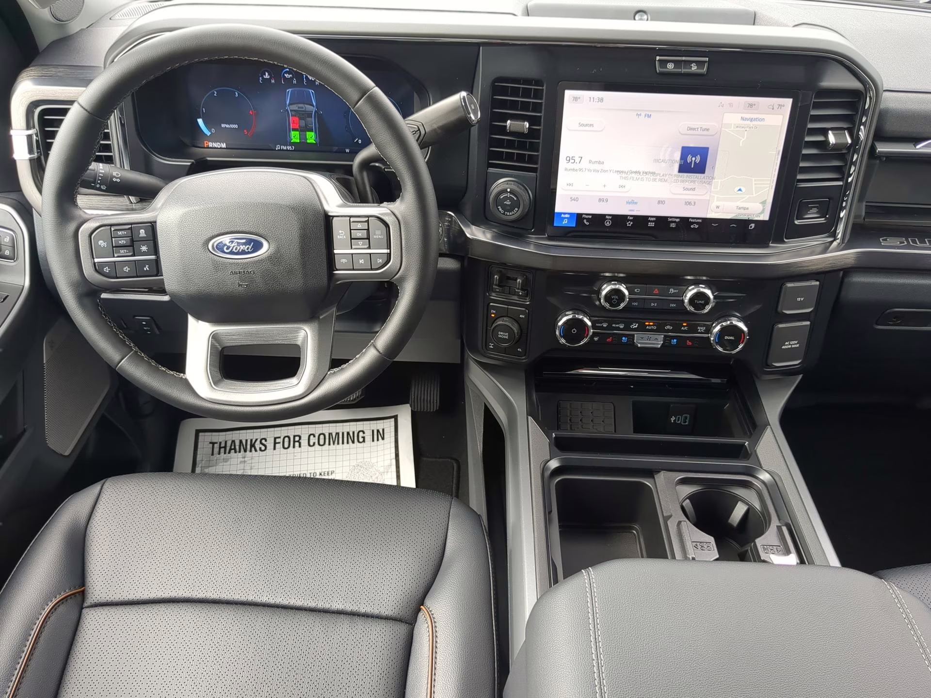 2026 Agate Black Metallic Ford Super Duty F-350 SRW LARIAT Crew Cab Pickup 4X4 Truck