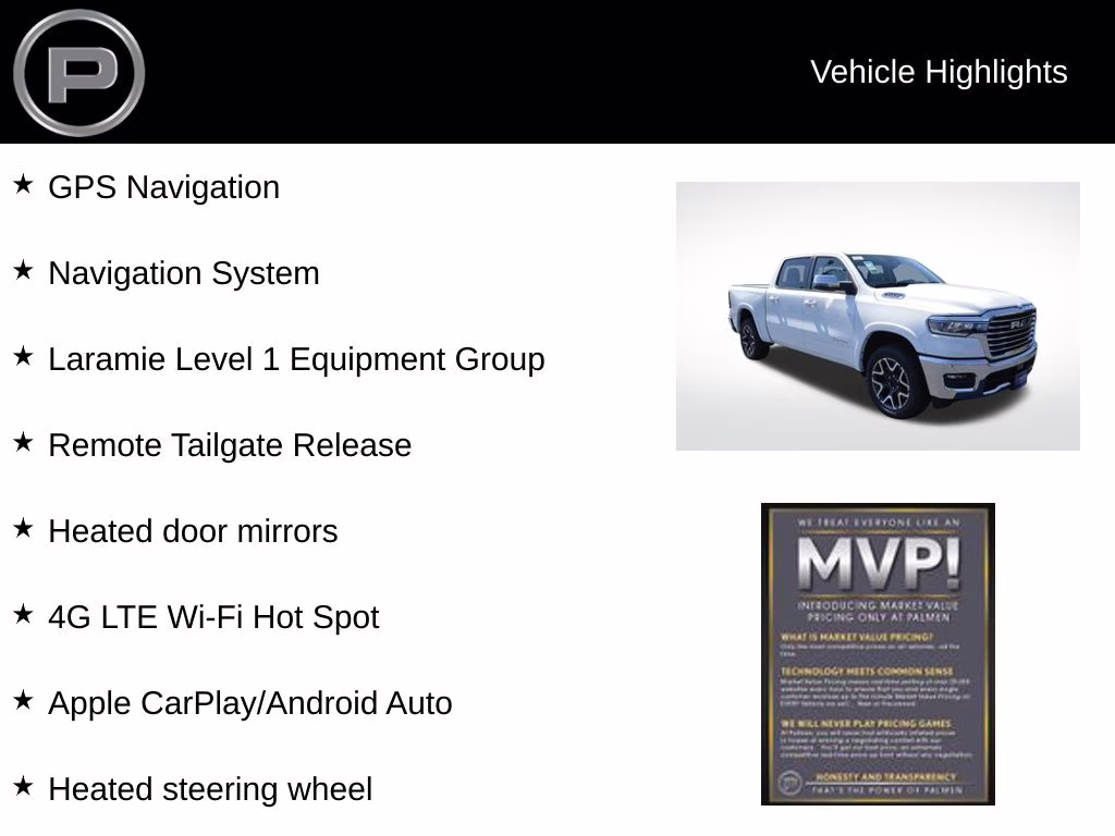 2026 Bright White Clearcoat Ram 1500 Laramie 4X4 Truck