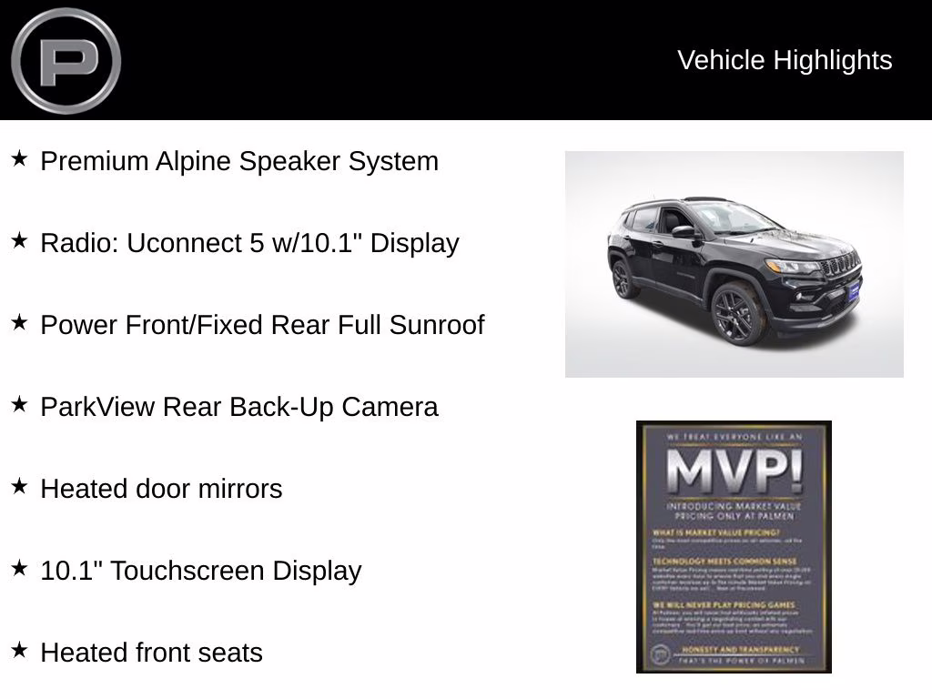 2025 Diamond Black Crystal Pearlcoat Jeep Compass Limited 4X4 SUV