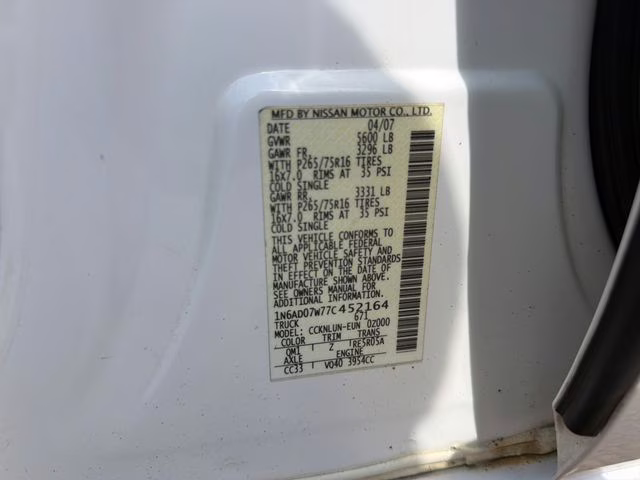 2007 Avalanche Nissan Frontier NISMO Off-Road 4X4 Truck