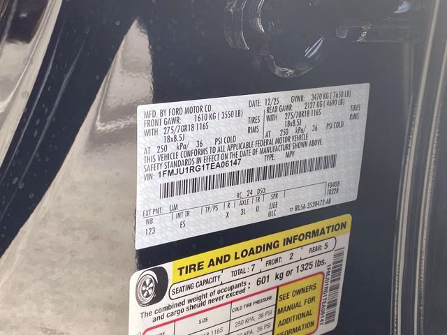 2026 Agate Black Metallic Ford Expedition Tremor 4X4 SUV