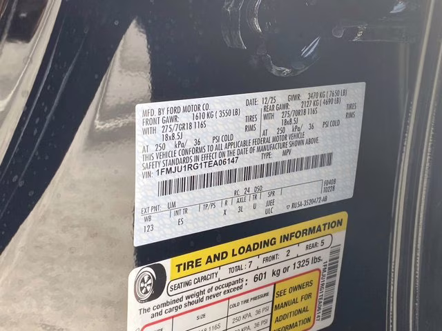 2026 Agate Black Metallic Ford Expedition Tremor 4X4 SUV