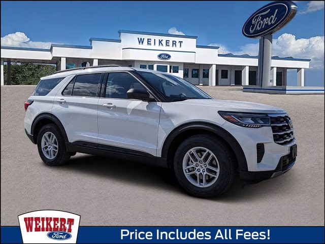 2026 Star White Metallic Tri-Coat Ford Explorer Active RWD SUV