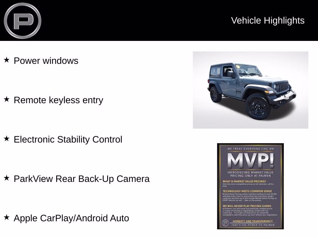 2026 Anvil Clear Coat Jeep Wrangler Sport 4X4 SUV