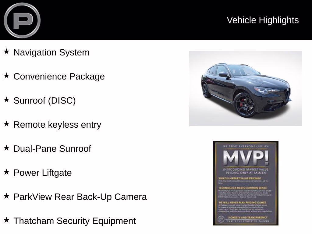 2025 Vulcano Black Metallic Alfa Romeo Stelvio Base AWD SUV