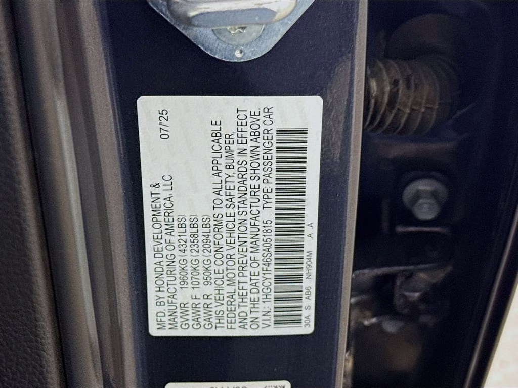 2025 Meteorite Gray Metallic Honda Accord SE FWD Sedan