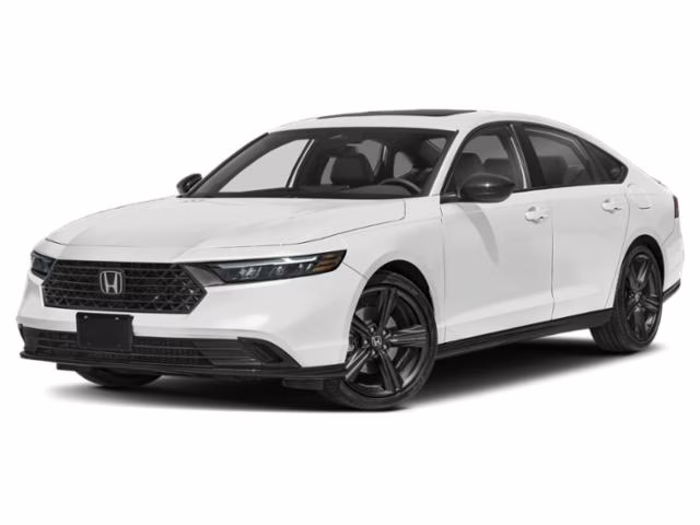 2025 Platinum White Pearl Honda Accord Hybrid Sport-L FWD Sedan