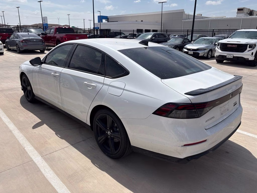 2025 Platinum White Pearl Honda Accord Hybrid Sport-L FWD Sedan